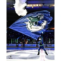 Fin The Whale Vancouver Canucks Unsigned Waving Flag Photograph