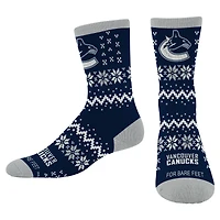 Chaussettes bleues pour pieds nus de l'équipe des Canucks de Vancouver