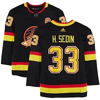 Henrik Sedin Vancouver Canucks Autographed Black Alternate adidas Authentic Jersey