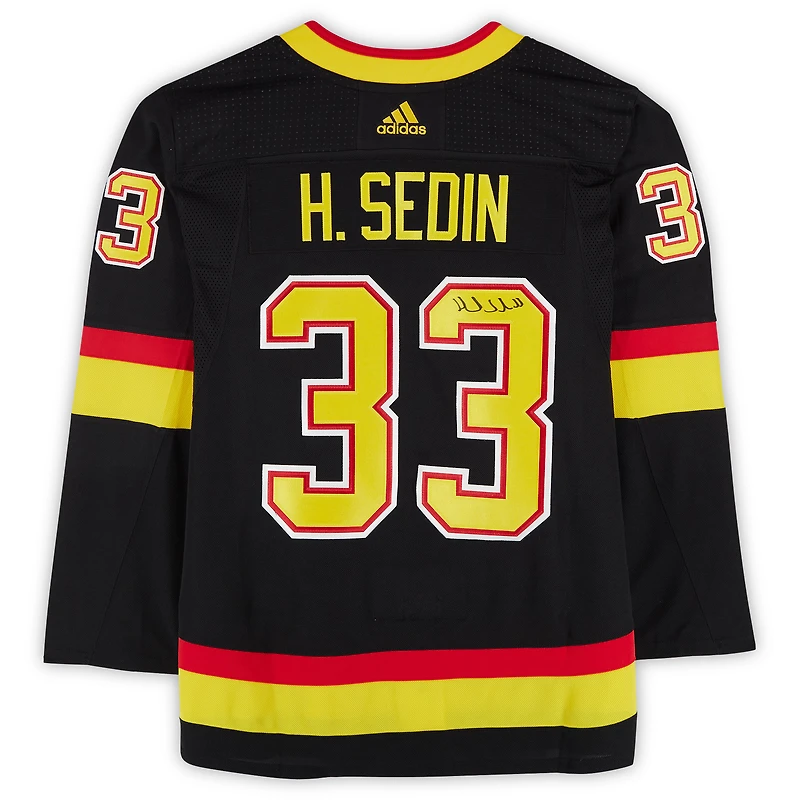 Henrik Sedin Vancouver Canucks Autographed Black Alternate adidas Authentic Jersey