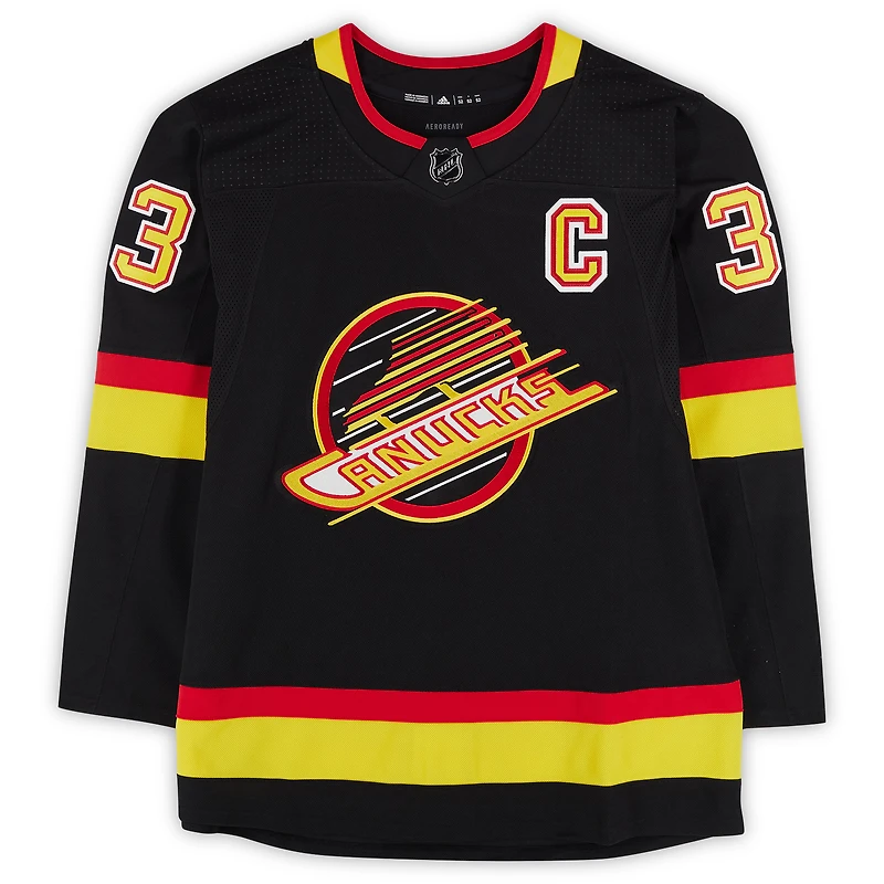 Henrik Sedin Vancouver Canucks Autographed Black Alternate adidas Authentic Jersey