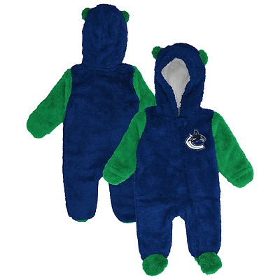 Grenouillère en polaire bleue à fermeture éclair pour nourrissons et nouveau-nés Outerstuff des Canucks de Vancouver