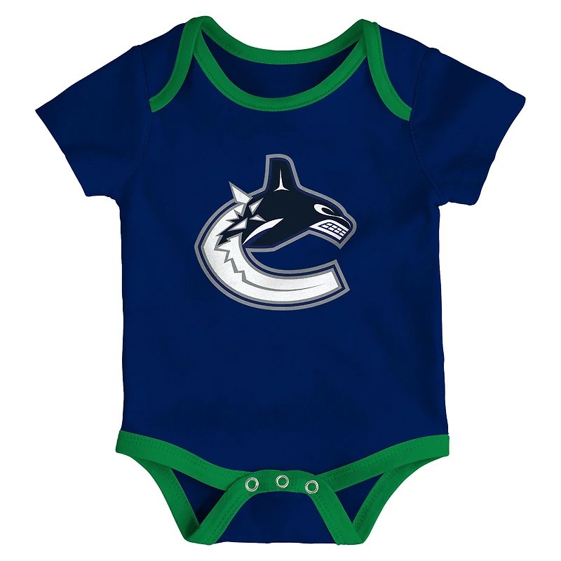 Ensemble de trois combinaisons pour bébé Outerstuff Vancouver Canucks Triple Heading