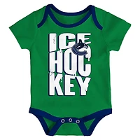 Ensemble de trois combinaisons pour bébé Outerstuff Vancouver Canucks Triple Heading