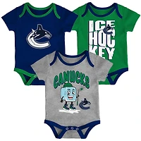 Ensemble de trois combinaisons pour bébé Outerstuff Vancouver Canucks Triple Heading