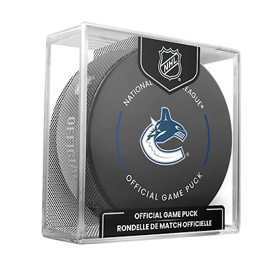 Inglasco Vancouver Canucks 2022-23 Season Official Game Puck