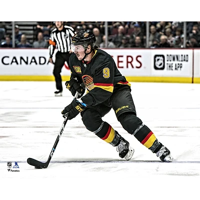 J.T. Miller Vancouver Canucks Unsigned Alternate Throwback Jersey Skating Photograph