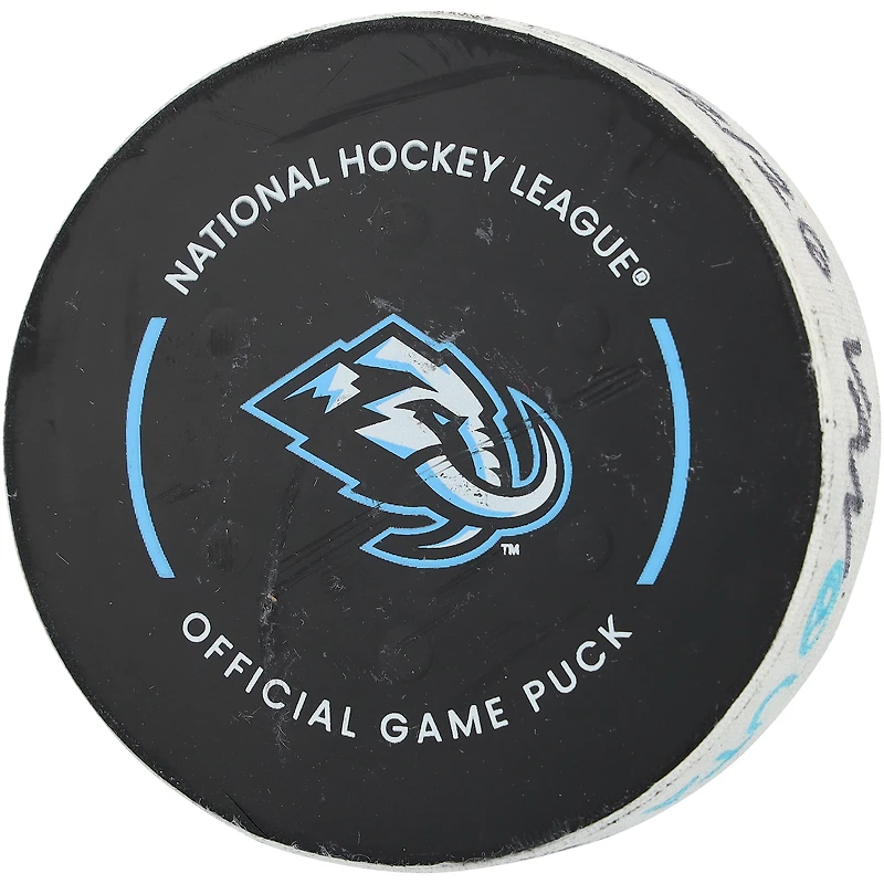 Liam Öhgren Vancouver Canucks Game-Used Goal Puck from February 2, 2026 vs. Utah Mammoth