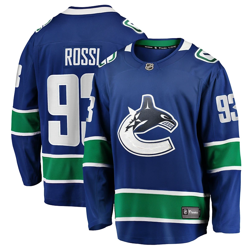 Maillot de joueur Fanatics Marco Rossi bleu Vancouver Canucks Premier Breakaway pour homme