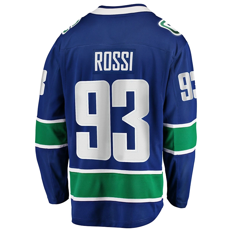 Maillot de joueur Fanatics Marco Rossi bleu Vancouver Canucks Premier Breakaway pour homme