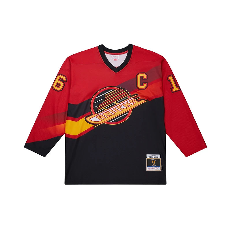 Men's Mitchell & Ness Trevor Linden Red Vancouver Canucks 1995/96 Power Play Jersey