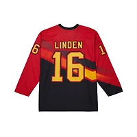 Maillot de jeu puissance rouge Mitchell & Ness Trevor Linden des Canucks Vancouver 1995/96 pour homme
