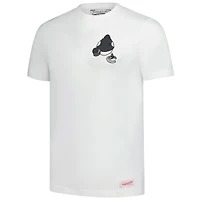 T-shirt en peluche blanc pour homme Mitchell & Ness Vancouver Canucks