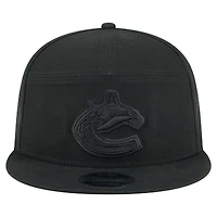 Men's New Era  Black Vancouver Canucks Canvas 9FIFTY Snapback Hat