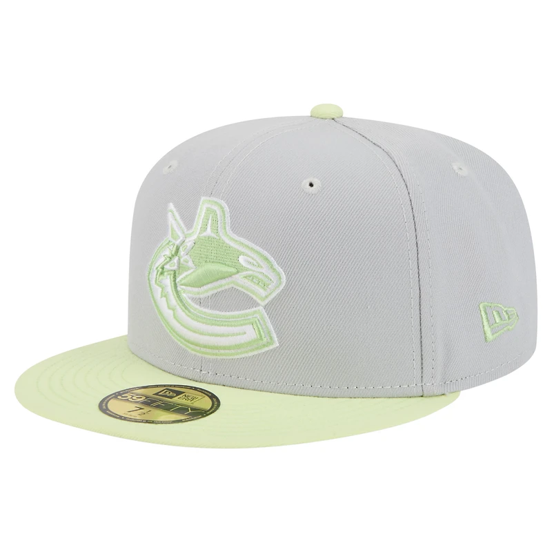 Men's New Era  Gray/Light Green Vancouver Canucks Color Pack Two-Tone 59FIFTY Fitted Hat