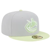 Men's New Era  Gray/Light Green Vancouver Canucks Color Pack Two-Tone 59FIFTY Fitted Hat
