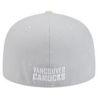 Men's New Era  Gray/Light Green Vancouver Canucks Color Pack Two-Tone 59FIFTY Fitted Hat