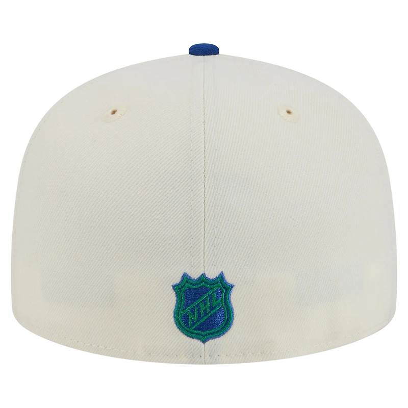 Men's New Era  White Vancouver Canucks Chrome Two-Toned 59FIFTY Fitted Hat