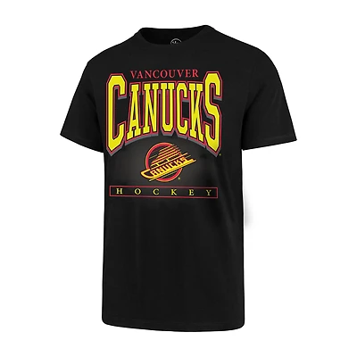 Men's '47 Black Vancouver Canucks Hot Corner T-Shirt
