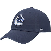 Men's '47 Navy Vancouver Canucks Team Clean Up Adjustable Hat
