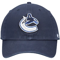 Casquette réglable '47 Navy Vancouver Canucks Team Clean Up pour homme