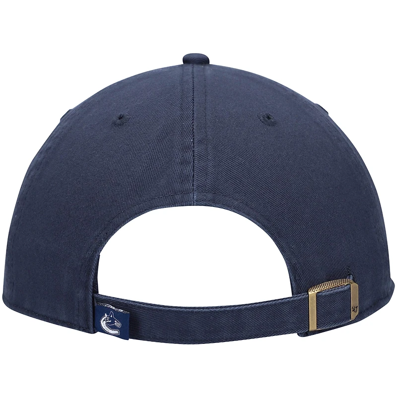 Men's '47 Navy Vancouver Canucks Team Clean Up Adjustable Hat