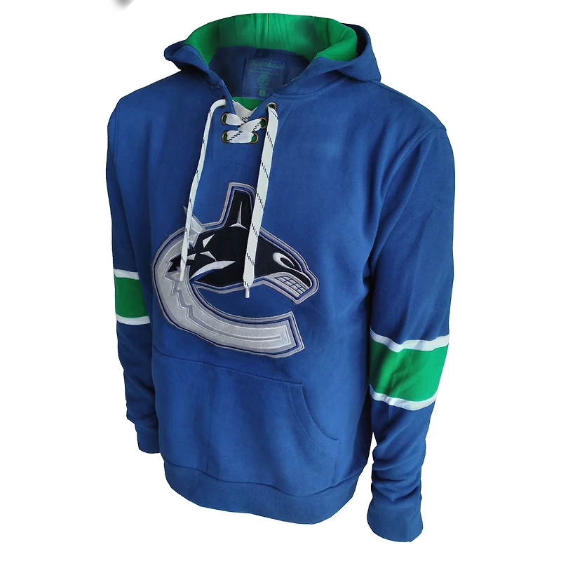 American Needle Blue Vancouver Canucks Kinship pour homme - Chandail à capuchon