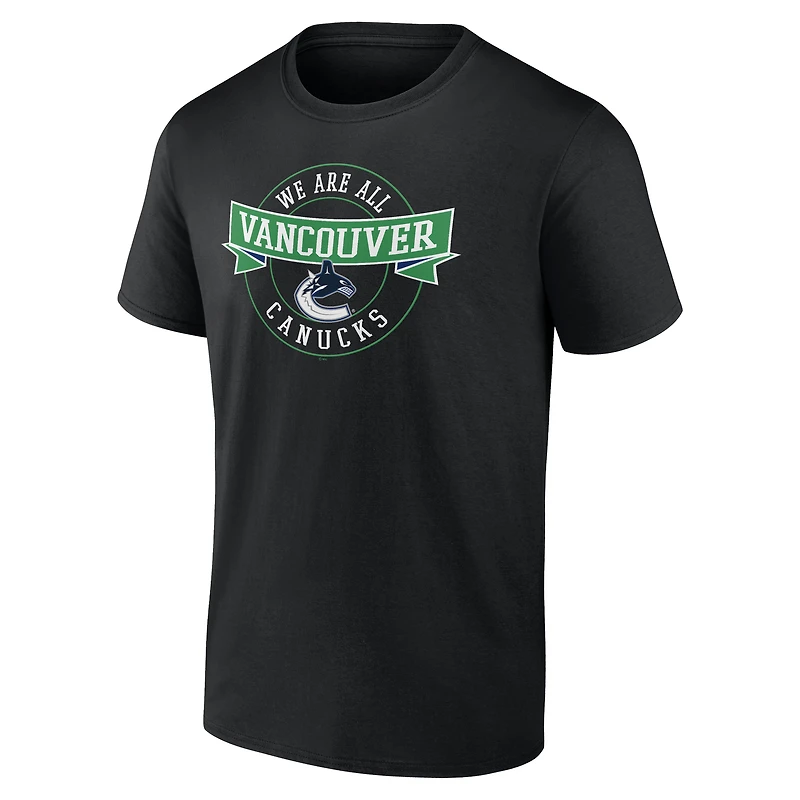 Men's Black Vancouver Canucks Honor Circle T-Shirt