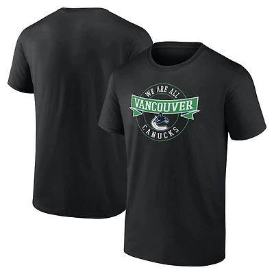 Men's  Black Vancouver Canucks Honor Circle T-Shirt