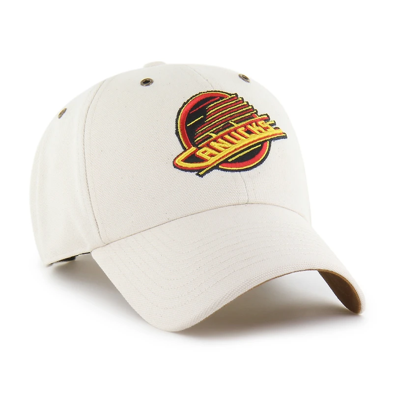 Men's Carhartt x '47 Natural Vancouver Canucks Undyed Clean Up Adjustable Hat