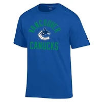 Men's Champion  Blue Vancouver Canucks Primary Logo Jersey T-Shirt