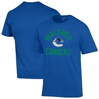 Men's Champion  Blue Vancouver Canucks Primary Logo Jersey T-Shirt