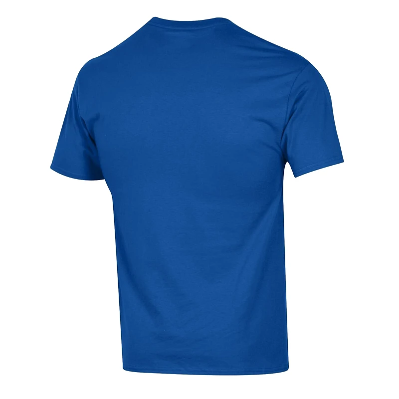 Men's Champion Royal Vancouver Canucks Helmet T-Shirt