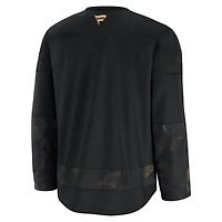 Maillot d'entraînement d'appréciation militaire Fanatics Black Vancouver Canucks 2024 pour hommes