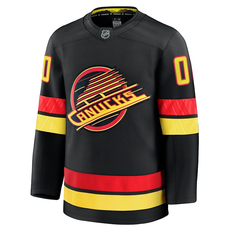 Men's Fanatics Black Vancouver Canucks Alternate Premium Custom Jersey