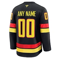 Men's Fanatics Black Vancouver Canucks Alternate Premium Custom Jersey