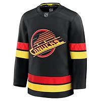 Maillot de remplacement noir Fanatics pour homme des Vancouver Canucks