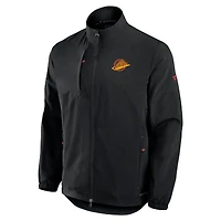 Veste d'entraîneur authentique noire Fanatics pour homme des Canucks de Vancouver, entièrement zippée