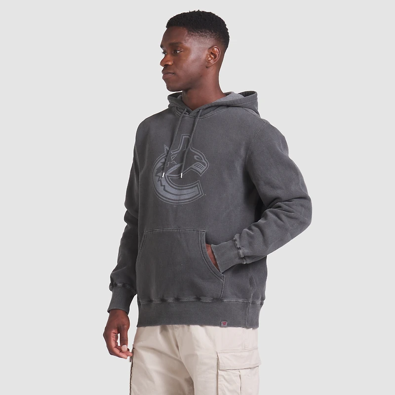 Men's Fanatics Black Vancouver Canucks Made Canada Fleece Pullover Hoodie