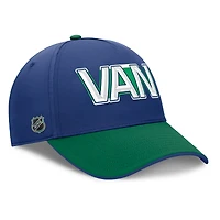 Men's Fanatics Blue/Green Vancouver Canucks Authentic Pro Rink Team Code Flex Hat