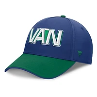 Men's Fanatics Blue/Green Vancouver Canucks Authentic Pro Rink Team Code Flex Hat