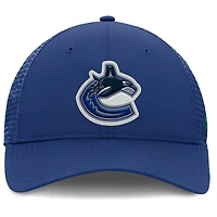 Men's Fanatics Blue Vancouver Canucks Authentic Pro Home Ice Trucker Adjustable Hat