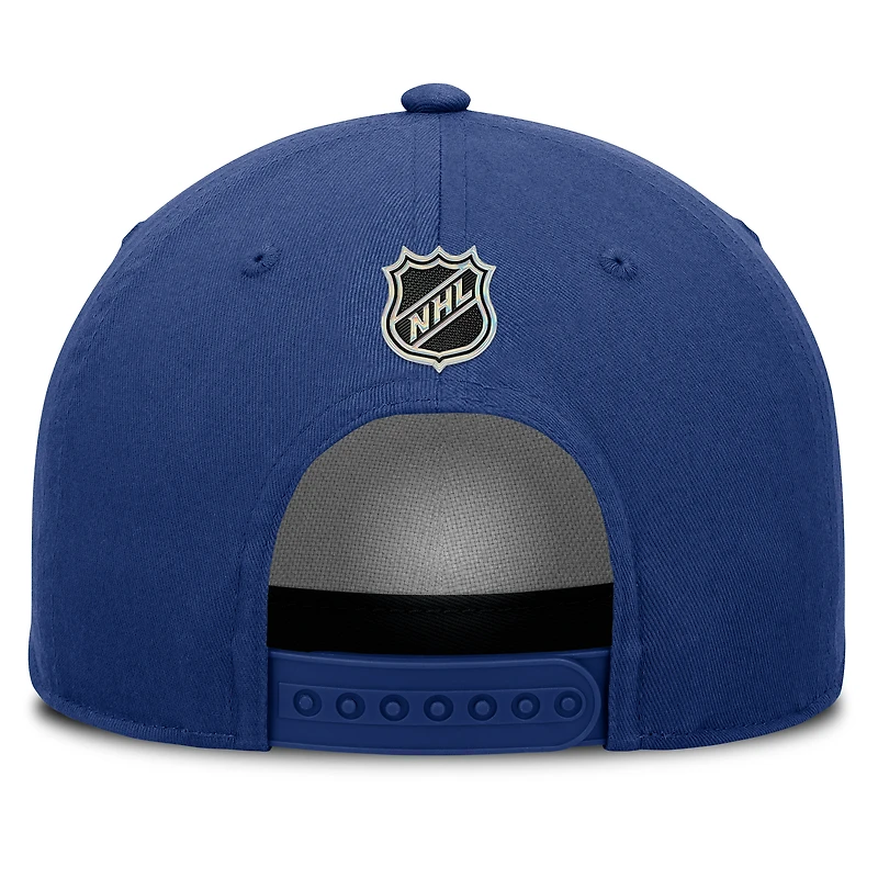 Casquette ajustable en forme de A Authentic Pro Rink des Canucks de Vancouver pour hommes, bleu Fanatics