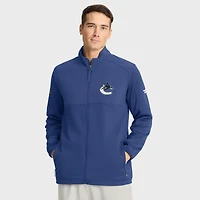Veste zippée intégrale Authentic Pro Rink bleue Fanatics pour homme des Canucks de Vancouver
