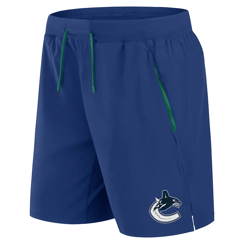 Men's Fanatics Blue Vancouver Canucks Authentic Pro Rink Performance Shorts