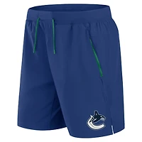 Men's Fanatics Blue Vancouver Canucks Authentic Pro Rink Performance Shorts