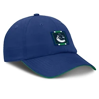 Casquette ajustable authentique Pro Rink Pinnacle des Canucks de Vancouver pour hommes Fanatics Blue