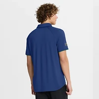 Men's Fanatics Blue Vancouver Canucks Authentic Pro Rink Raglan Polo