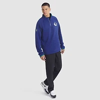Men's Fanatics Blue Vancouver Canucks Authentic Pro Rink Raglan Quarter-Zip Pullover