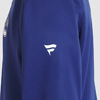 Men's Fanatics Blue Vancouver Canucks Authentic Pro Rink Raglan Quarter-Zip Pullover